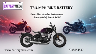 Triumph bike battery