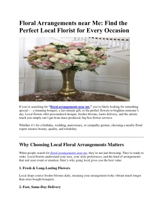 Floral Arrangements near Me