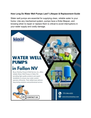 How Long Do Water Well Pumps Last_ Lifespan & Replacement Guide