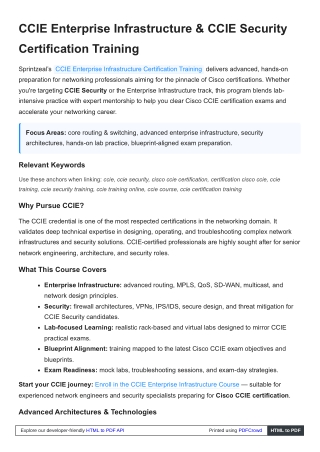 CCIE Enterprise Infrastructure