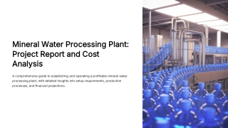 Mineral-Water-Processing-Plant-Project-Report-and-Cost-Analysis