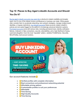 How Buying LinkedIn Account Can Help You Expand Your Network