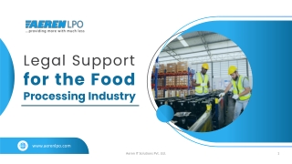 Legal Support for the Food Processing Industry