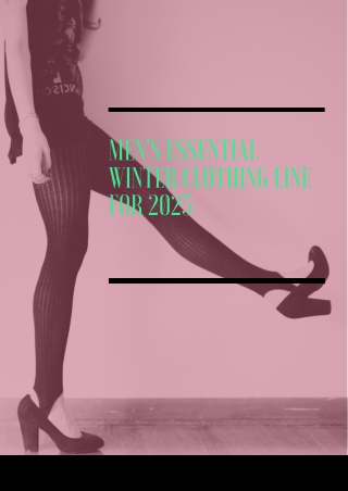 Mens essential winter clothing line for 2025