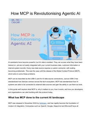 MCP and Agentic AI: The New Framework Shaping Smarter Automation