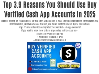 Top 3.9 Reasons You Should Use Buy Verified Cash App Accounts in 2025
