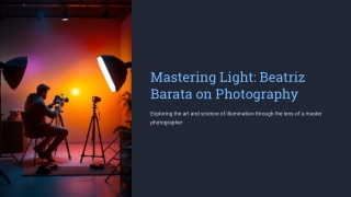 Mastering Light Beatriz Barata on Photography