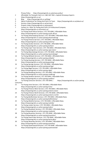 Tar Paving Professionals in South Africa