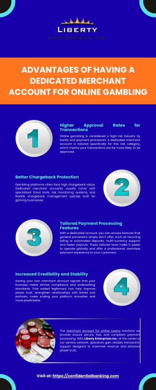 Advantages of Having a Dedicated Merchant Account for Online Gambling