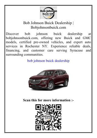 Bob Johnson Buick Dealership  Bobjohnsonbuick.com