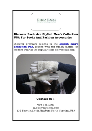 Discover Exclusive Stylish Men’s Collection USA For Socks And Fashion Accessories