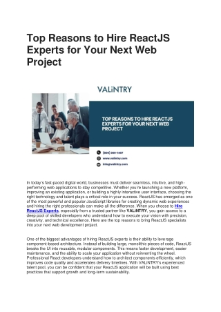 Hire ReactJS Experts