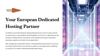 Unmetered dedicated server Netherlands