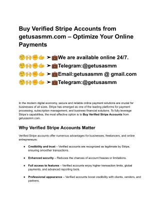Top5 7 Best Sites to Buying Verified Stripe Accounts