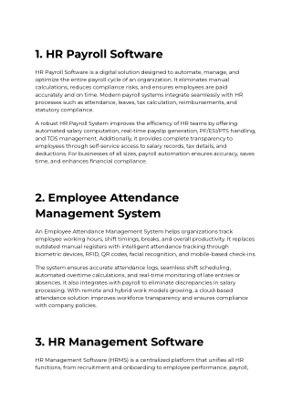 HR Payroll Software for Accurate & Automated Salary Processing