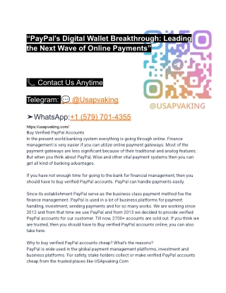 How PayPal Opened a New Era in Online Financial Transactions