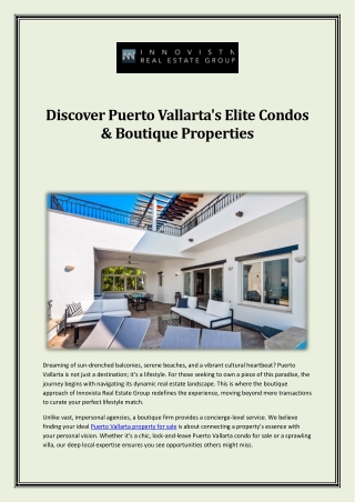 Discover Puerto Vallarta's Elite Condos and Boutique Properties