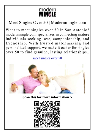 Meet Singles Over 50 Modernmingle.com