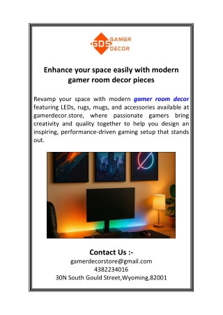 Enhance your space easily with modern gamer room decor pieces