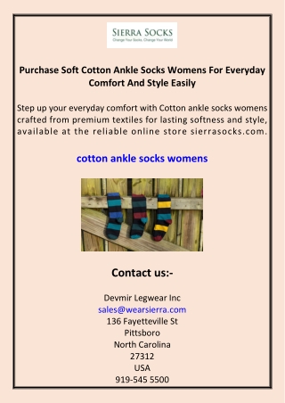 Purchase Soft Cotton Ankle Socks Womens For Everyday Comfort And Style Easily