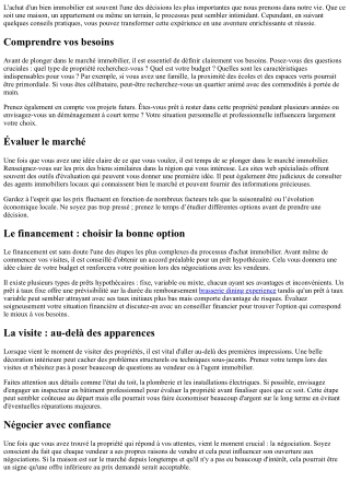 Conseils pratiques pour un premier achat réussi.