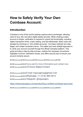 A Step-by-Step Guide to Buy Verified Coinbase Accounts