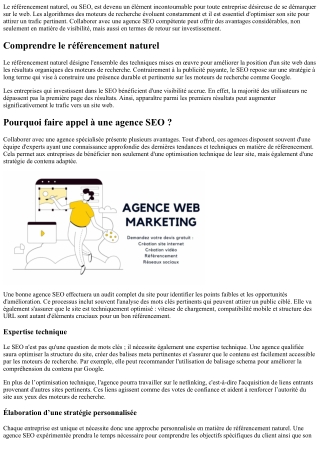 Les bénéfices du référencement naturel grâce à une bonne Agence SEO