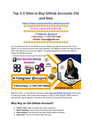 Top 3.3 Sites to Buy GitHub Accounts Old and New