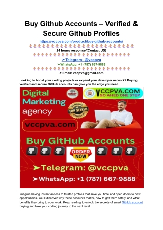 Buy Github Accounts – Verified & Secure Github Profiles