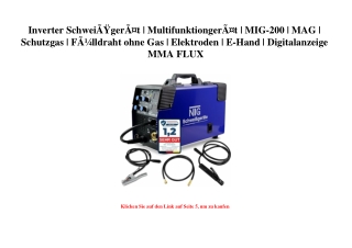 5797 Inverter SchweiÃƒÂŸgerÃƒÂ¤t   MultifunktiongerÃƒÂ¤t   MIG-200   MAG   Schutzgas   FÃƒÂ¼lldraht ohne