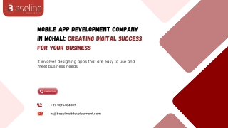 Mobile App Development Company in Mohali Creating Digital Success for Your Business