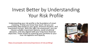 Invest Better by Understanding Your Risk Profile