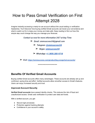 How to Pass Gmail Verification on First Attempt 2028