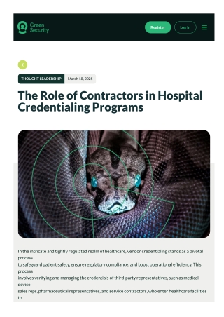 Including Contractors in Credentialing for Better Visitor Screening and Complian