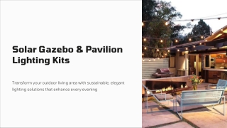 Solar Gazebo & Pavilion Lighting Kits - Brighten Your Outdoor Space