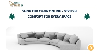 Shop Tub Chair Online — stylish, comfy seating for any room