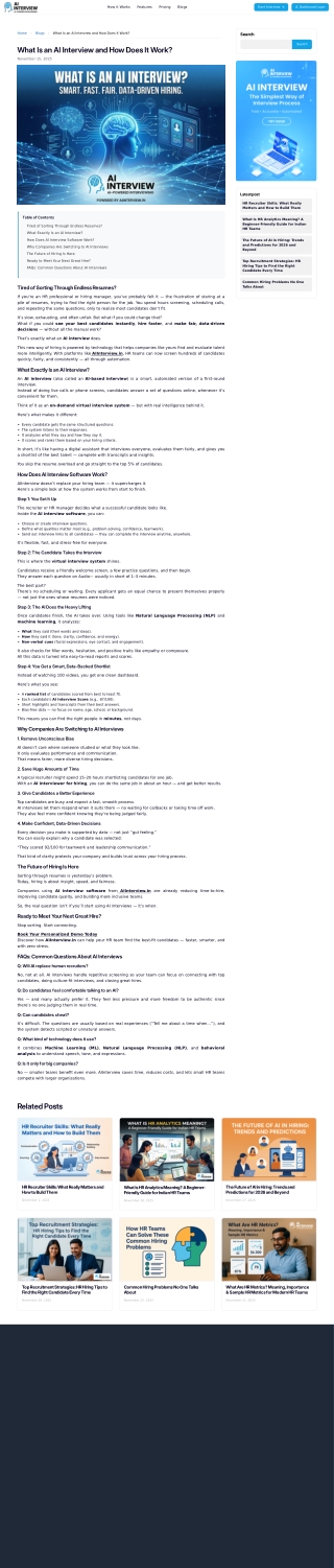 What Is an AI Interview and How Does It Work