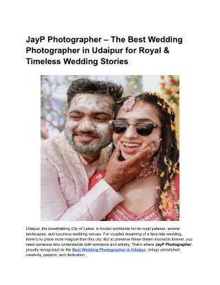 The Best Wedding Photographer in Udaipur for Royal & Timeless Wedding Stories