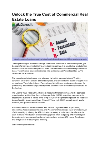 Commercial Real Estate Funding Guide: Decoding Rates, Fees, and Terms