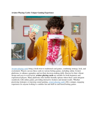 Aviator Game Free Experience Aviator Playing Cards Online