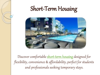 Short-Term Housing