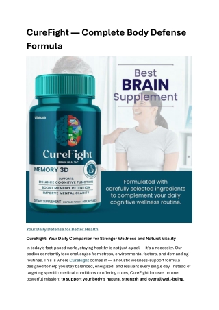 CureFight — Complete Body Defense Formula