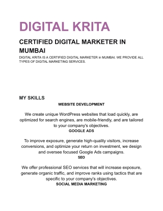 Digital Krita Throat is Certified Digital Marketer