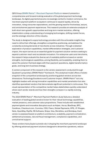 SPARK Matrix™-Merchant Payment Platform