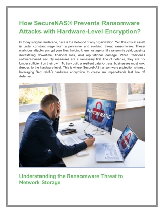 How SecureNAS® Prevents Ransomware Attacks with Hardware-Level Encryption