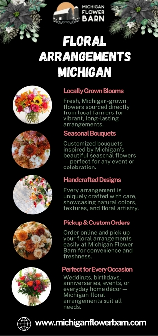 Michigan Flower Barn Floral Arrangement Guide