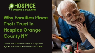 Why Families Place Their Trust in Hospice Orange County NY