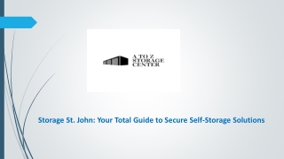 Storage Units St. John