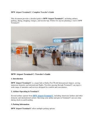 DFW Airport Terminal C- Complete Traveler’s Guide