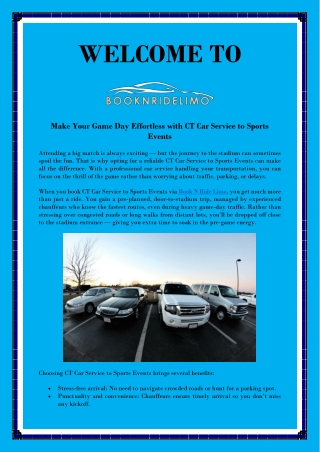 Effortless Car Service to Sports Events from CT